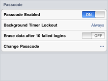 passcodeOptions