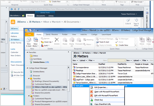 Sharepoint Outlook Connector