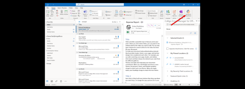 Save Email to SharePoint from Outlook 365