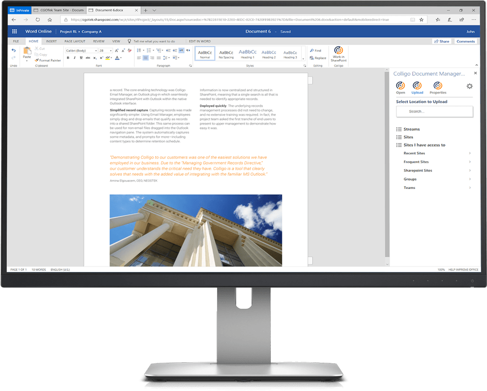 Colligo Document Manager for Office 365 | Products | Colligo