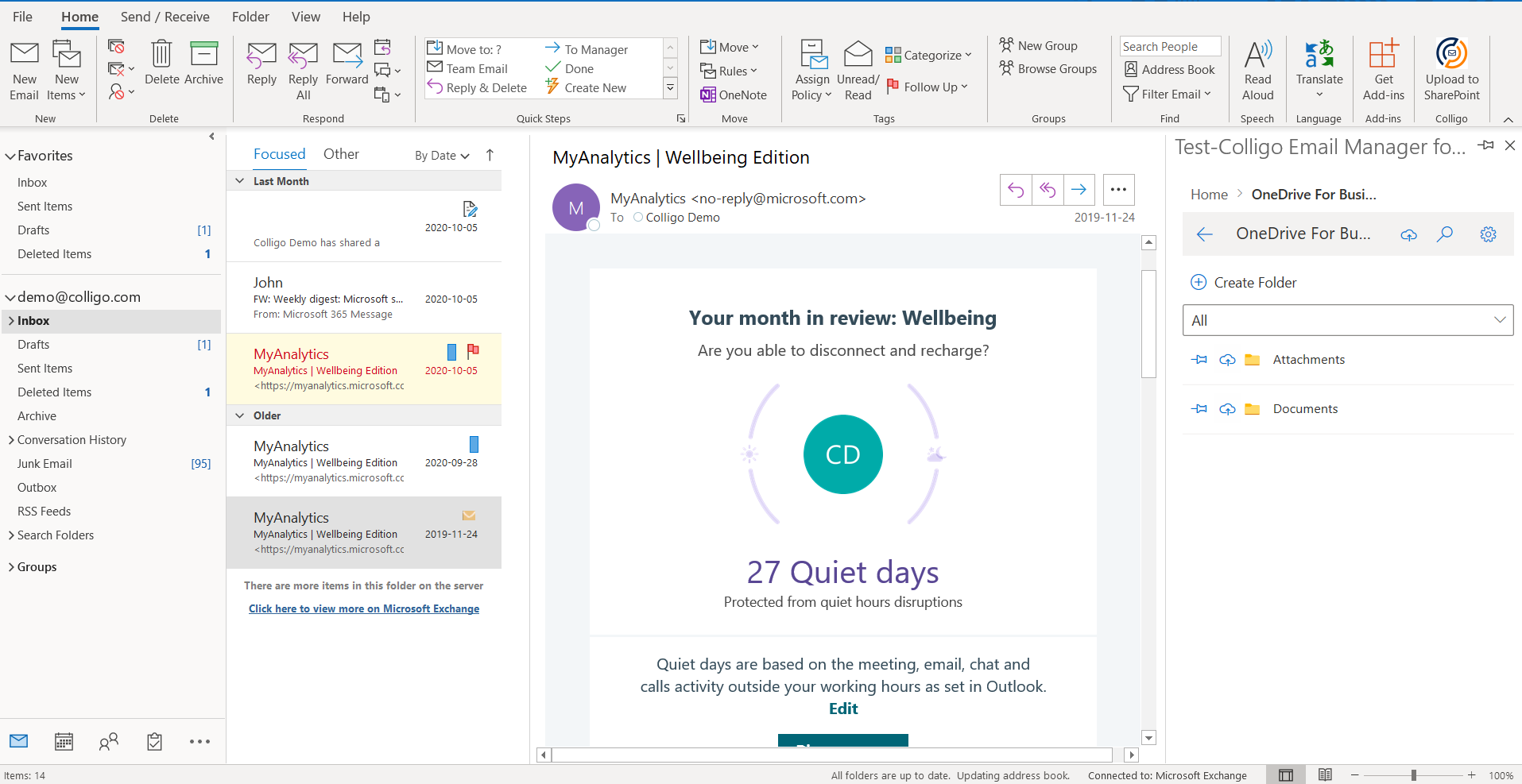 Colligo email manager now integrates with OneDrive