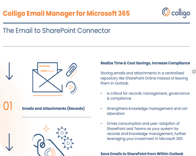 Colligo Email Manager for Microsoft 365 Product Brochure