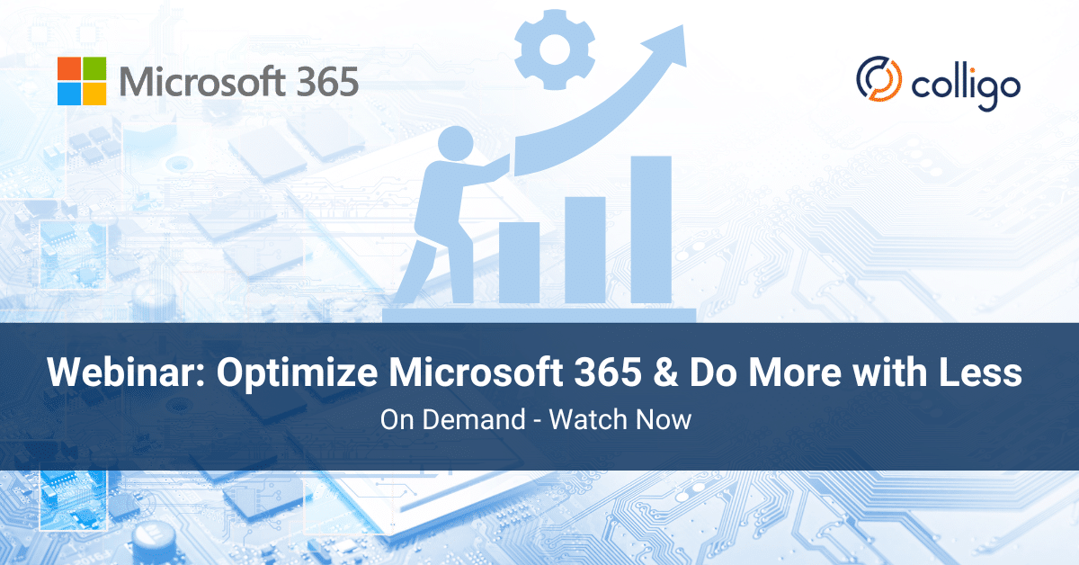 Optimize M365 & Do More With Less Webinar Banner