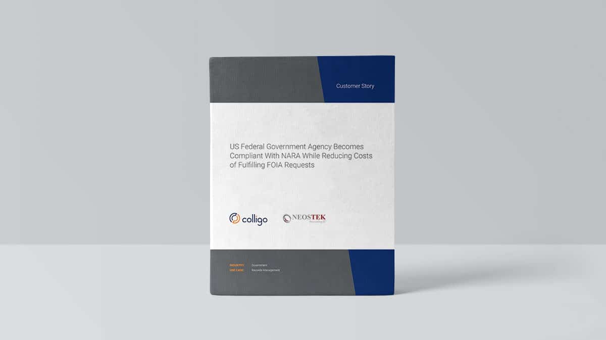US federal government records management with Colligo. Case study image